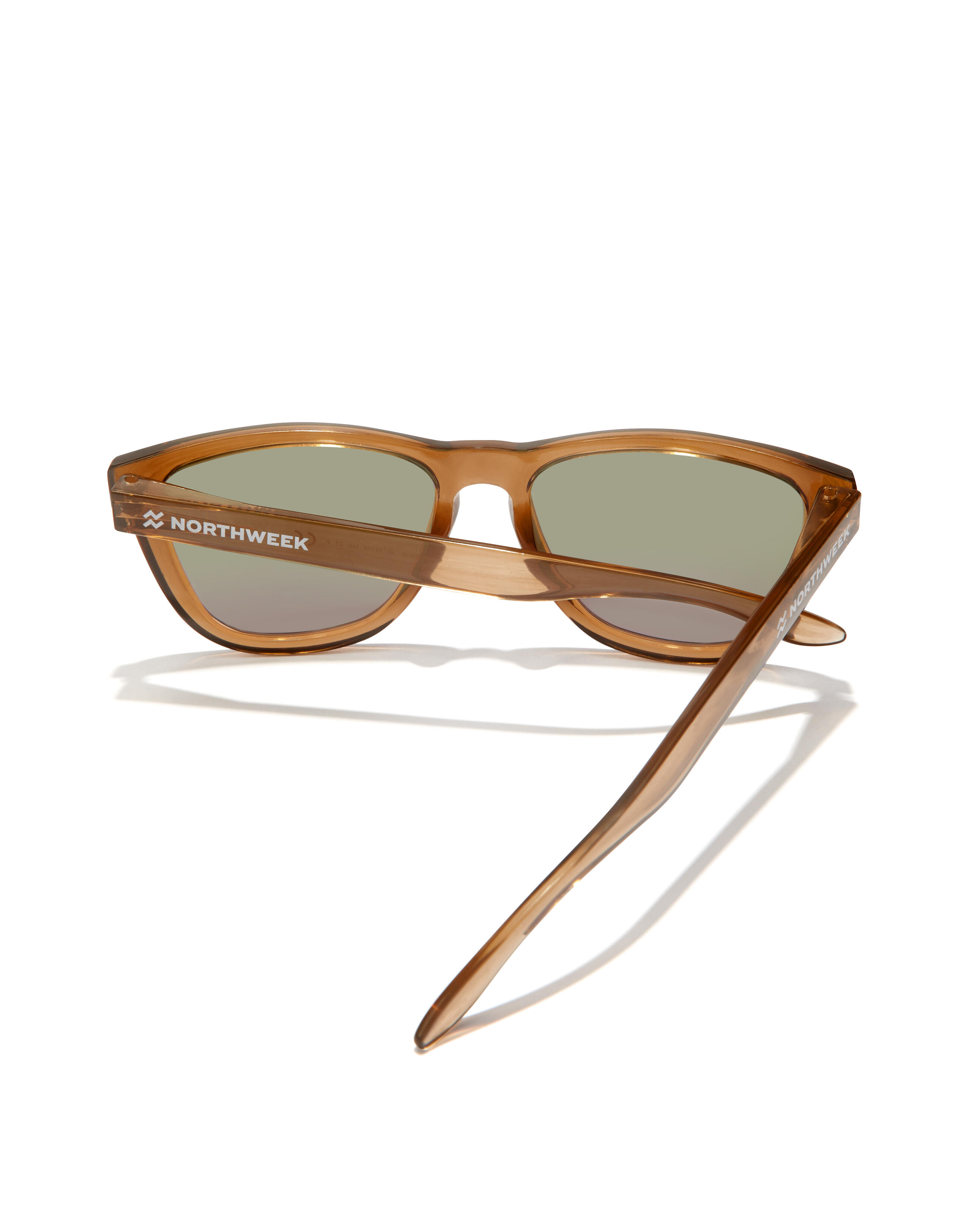 NORTHWEEK - Gafas de Sol para Hombre y Mujer FARK BROWN EMERALD - REGULAR RAW 3/4