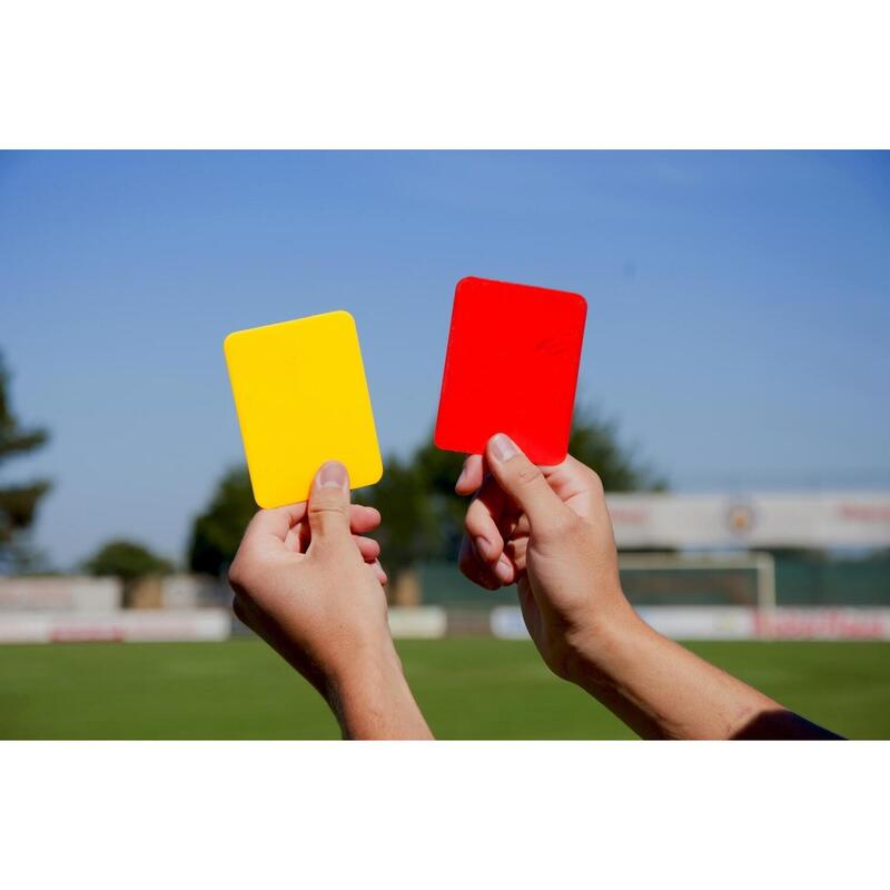 Paire de cartons pour arbitre - Jaune et rouge