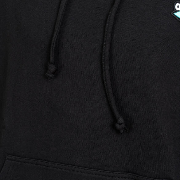 MEN BEDGE LOGO PULLOVER HOODIE - BLACK