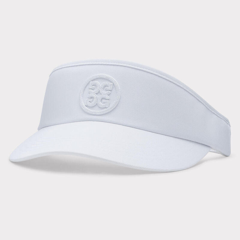 CIRCLE G'S STRETCH TWILL 成人可調整式高爾夫球遮陽帽 - 白色