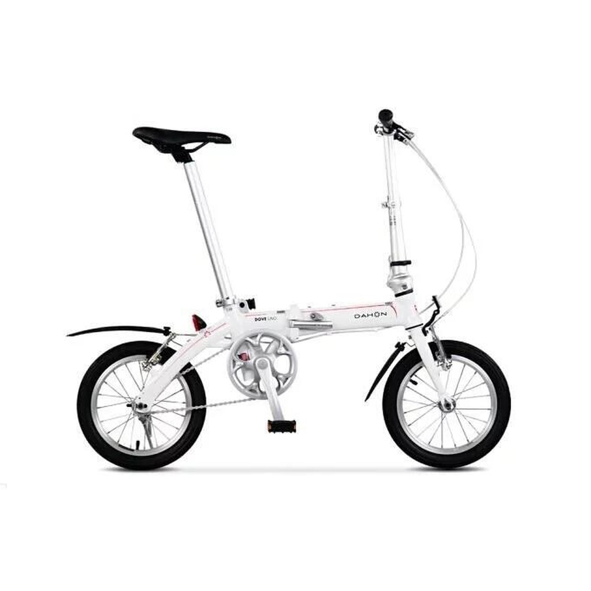 [ASSEMBLED] DOVE BYA412 ALUMINUM FOLDING BIKE 14" - WHITE