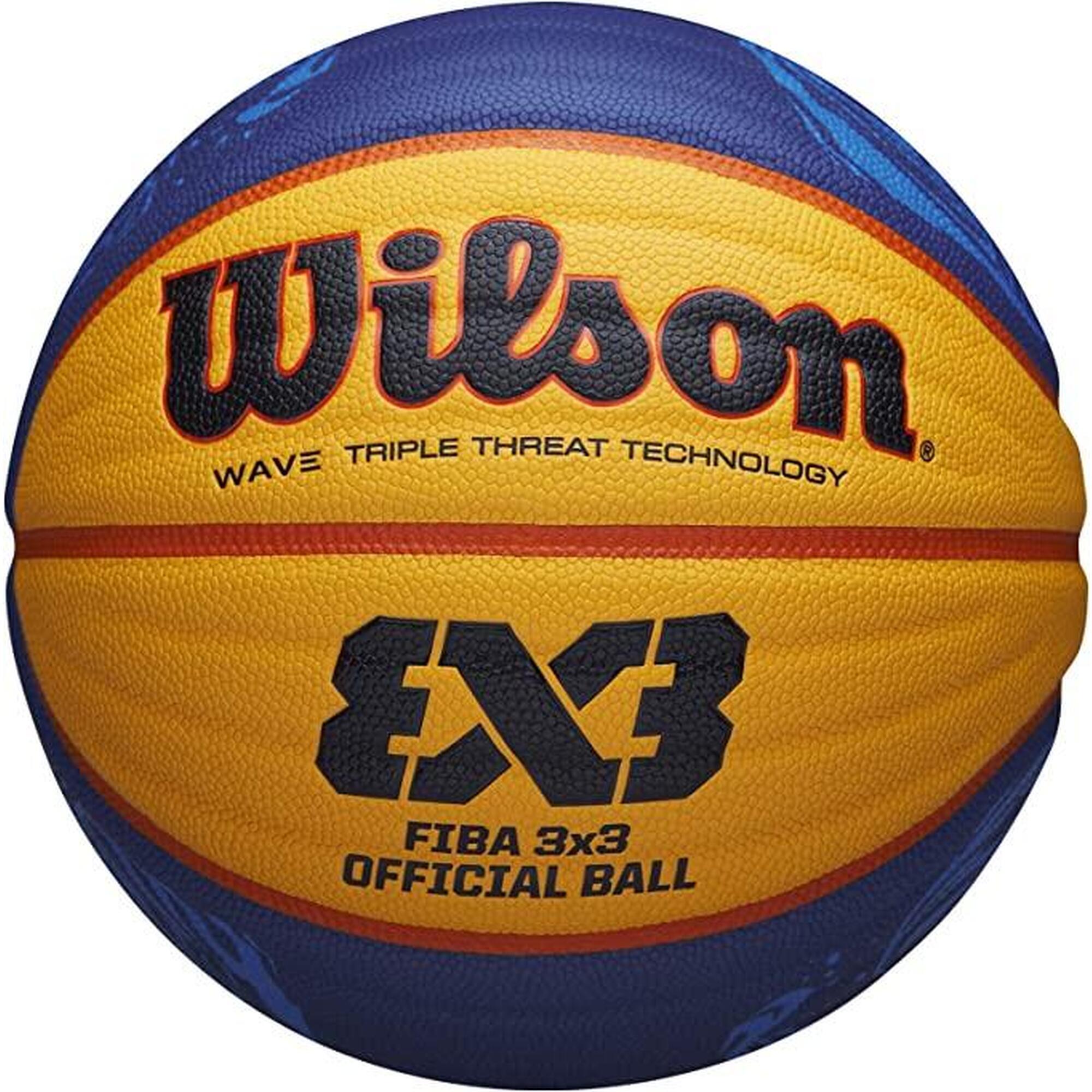 Limited Edition (PU) FIBA 3x3 Official Game Basketball Size 6 - Blue/Yellow