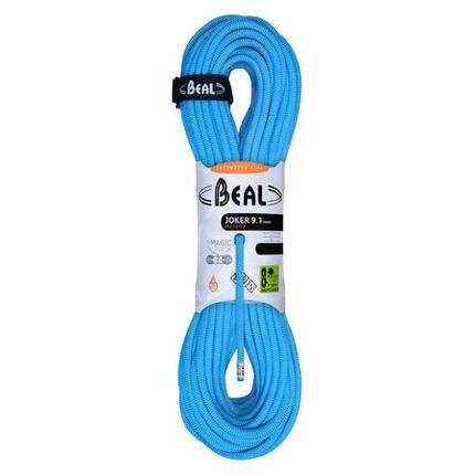Corde BEAL Joker Unicore 9,1 mm Dry 50 m bleu polyvalente