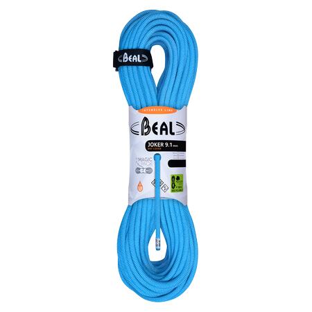 Corde BEAL Joker Unicore 9,1 mm Dry 50 m bleu polyvalente