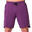 男裝多功能防臭速乾透氣9吋跑步運動短褲 - 紫色
