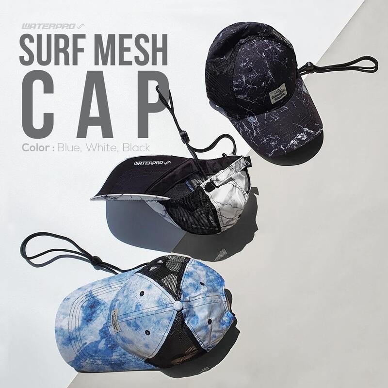 Adult Unisex Sun Protection Surf Mesh Cap - Black
