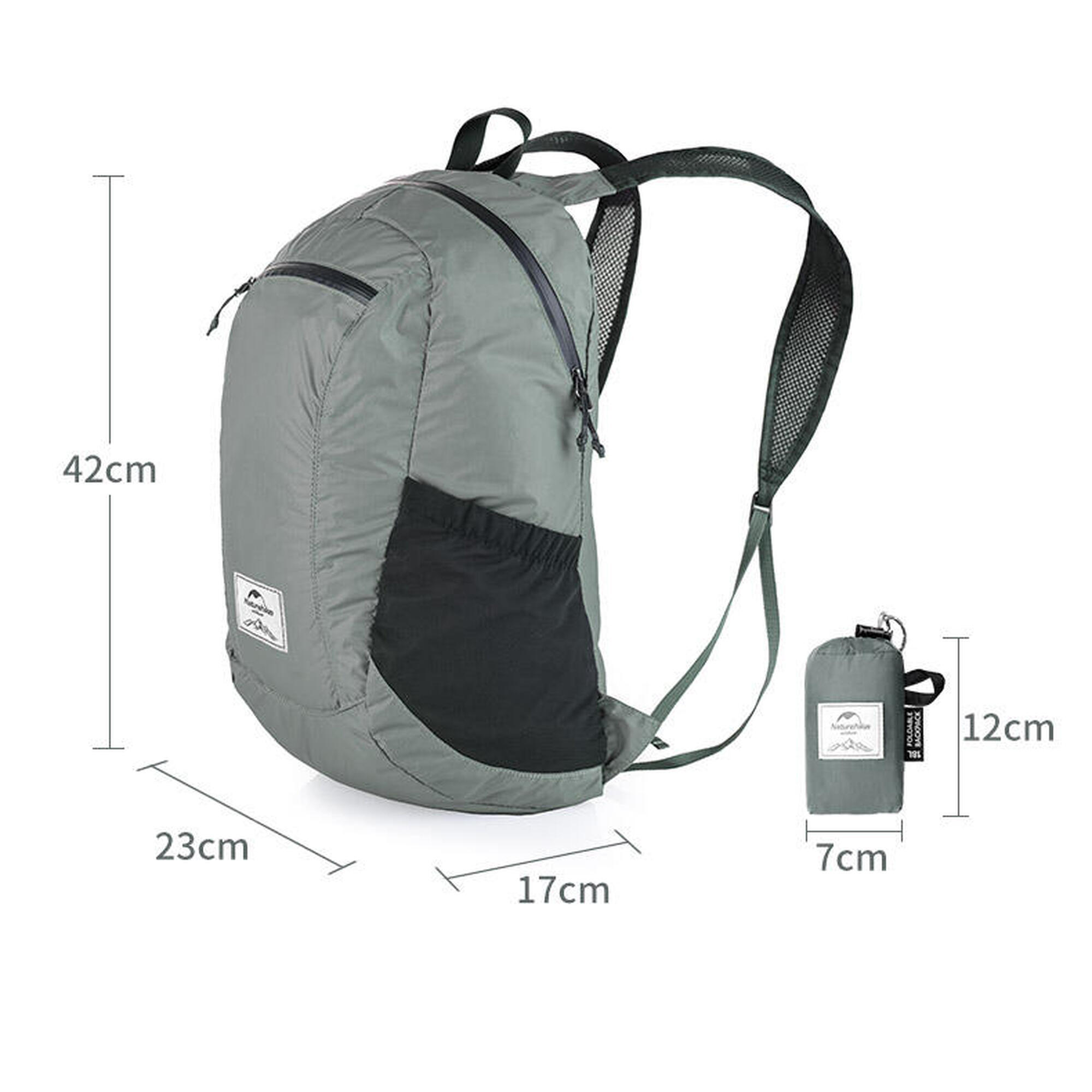Ultralight Folding Backpack 18L - Grey