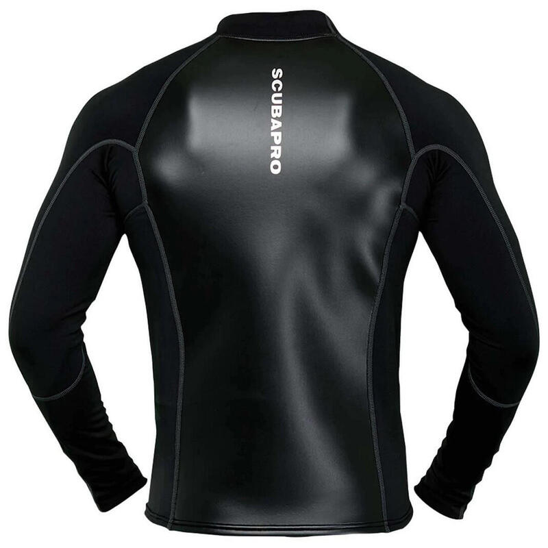 Hybrid Adult Men 1MM Thermal Long Sleeve Diving Top - Black