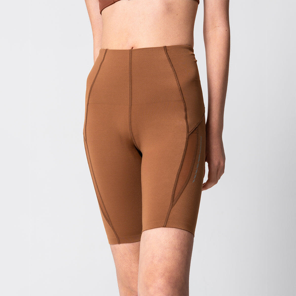 Brown tight shorts clearance