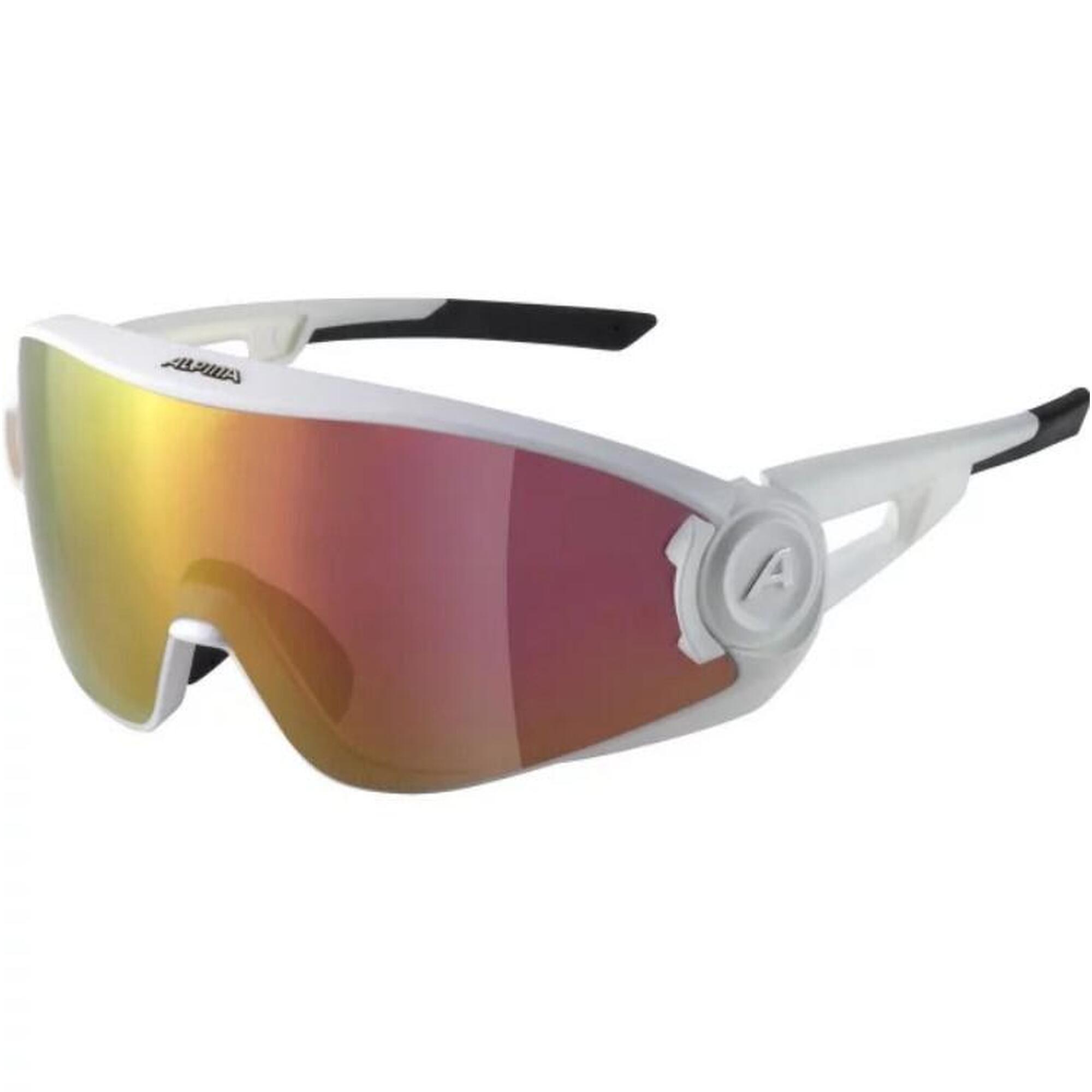 5W1NG Q+VM Adult Cycling Sports Sunglasses - White Matt