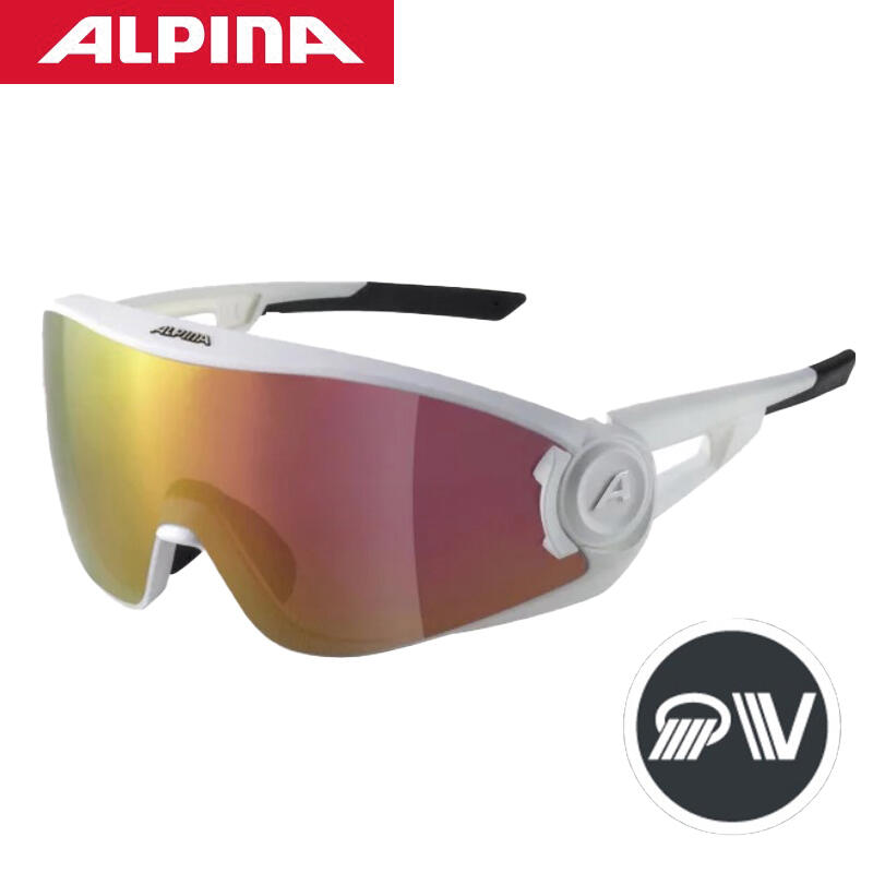 5W1NG Q+VM Adult Cycling Sports Sunglasses - White Matt
