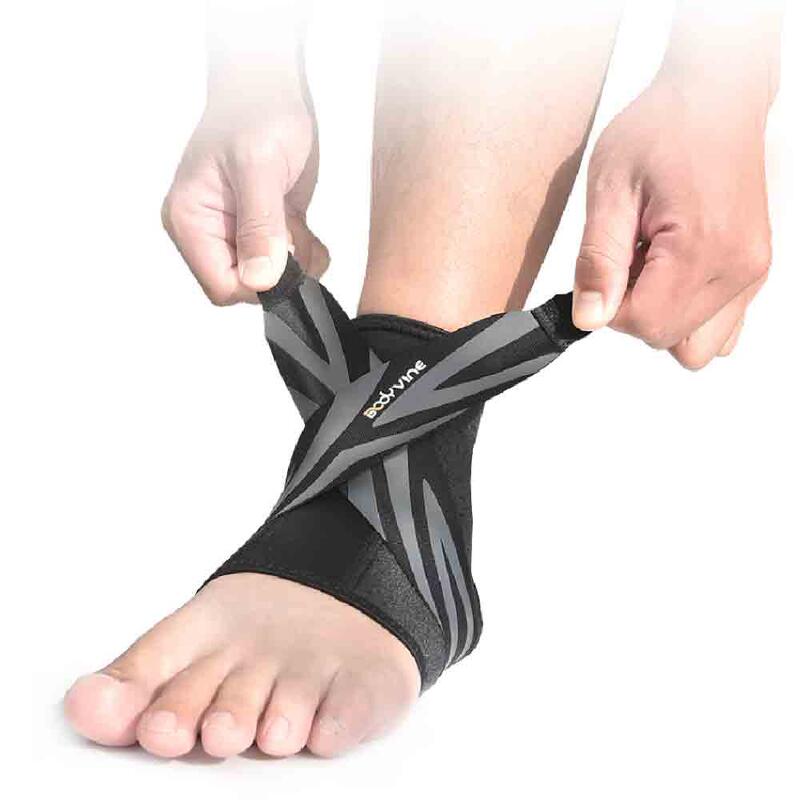 360 Adjustable Figure 8 straps Ankle Support - Black