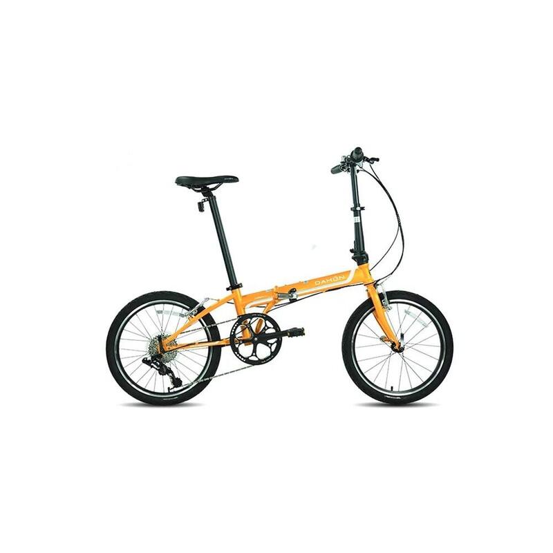 (ASSEMBLED) LAUNCH 2000 ADULT 8-SPEED 20" FOLDING BIKE - ORANGE