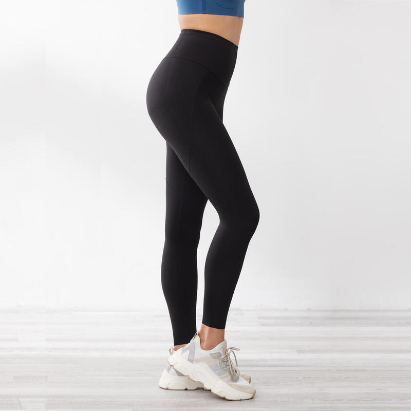 Hold High-Waist UV Protection Full Length Sports Leggings - Black