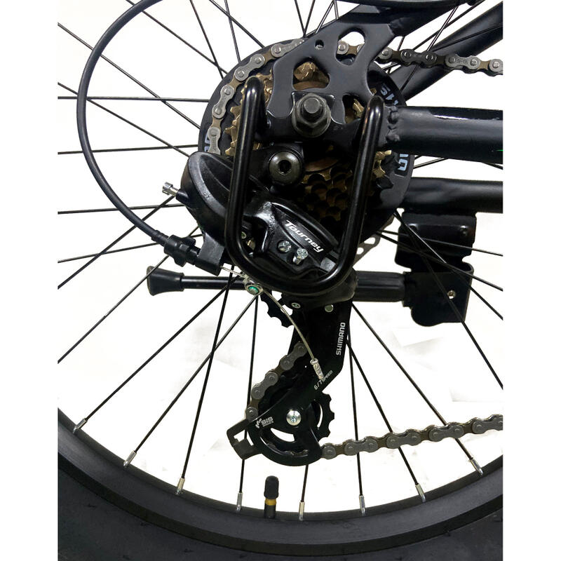 Bicicleta Infantil 24” Umit Cuadro Aluminio 7V Gris-Roja