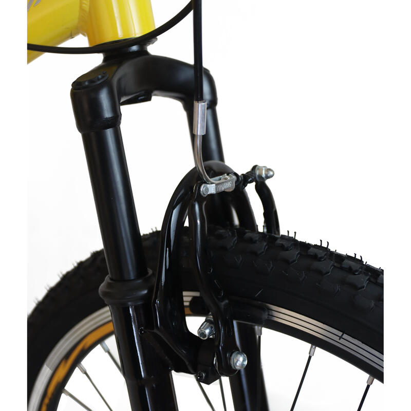 Bicicleta Infantil 24” Umit Quadro Alumínio 7V Amarelo