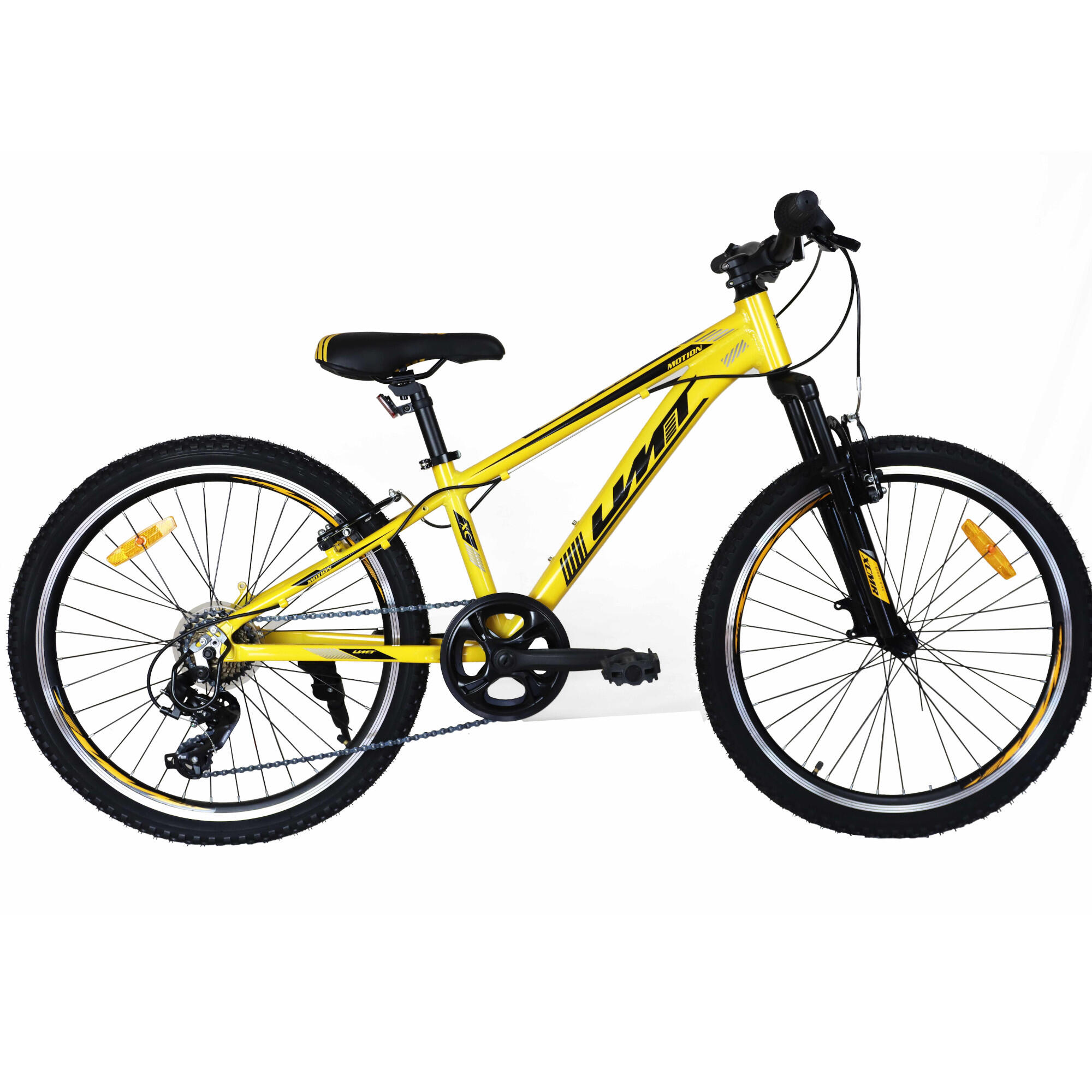 Bicicleta Infantil 24” Umit Quadro Alumínio 7V Amarelo
