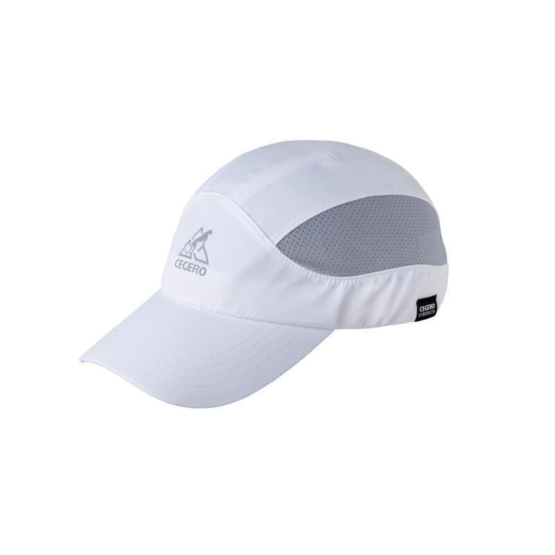 UV MESH 中性跑步帽 - 白/灰色