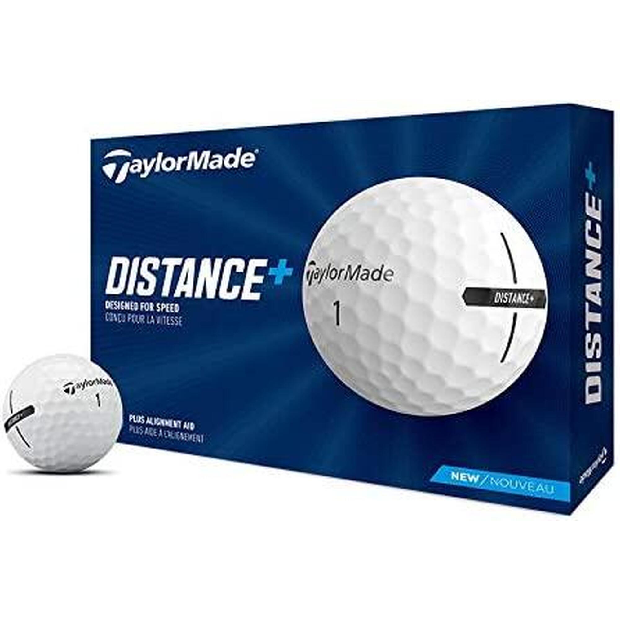 2 LAYERS DISTANCE+ SOFT GOLF BALLS (12PCS) -  WHITE