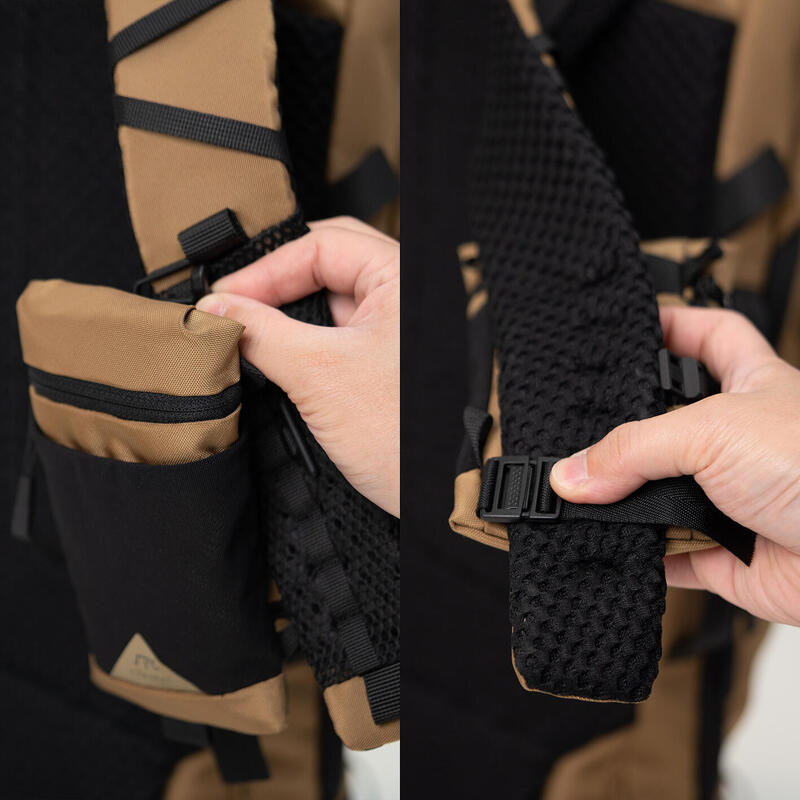 POKAT（男女皆宜）拉鍊小包 電話包 - 可獨立或配搭背包使用 - 卡其色