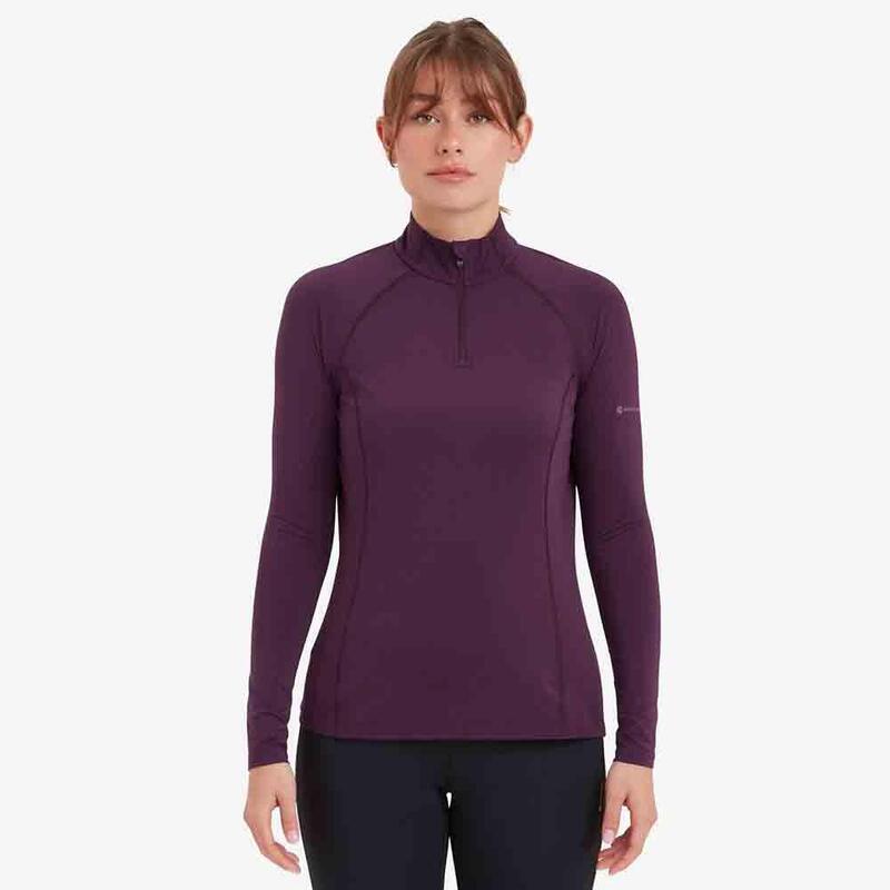 W Dart XT Women's Zip Neck Long-sleeve Warm Underwear - Dark Purple