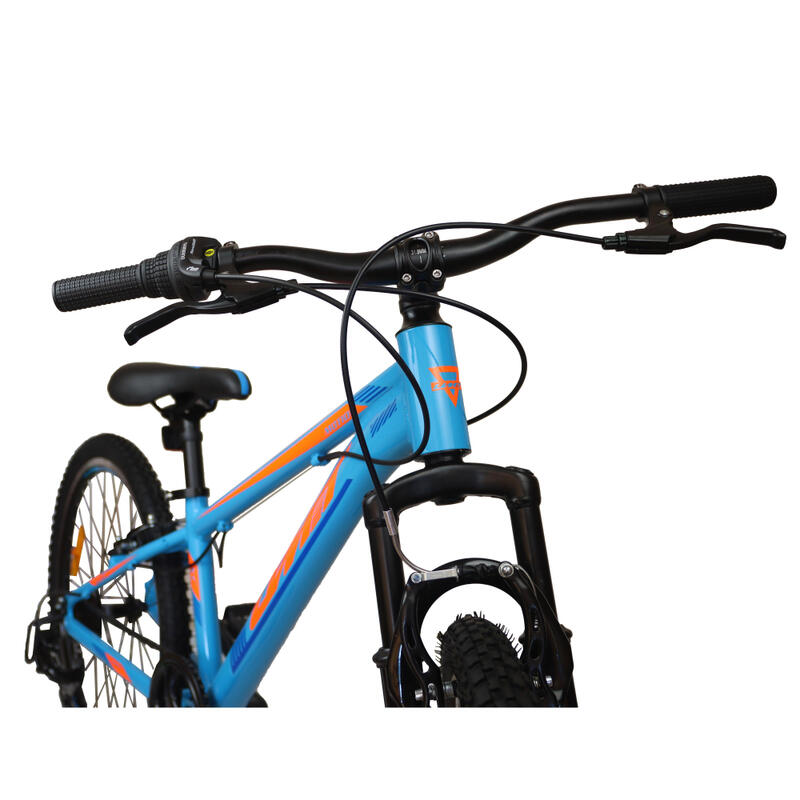 Bicicleta Infantil 24” Umit Cuadro Aluminio 7V Azul-Naranja