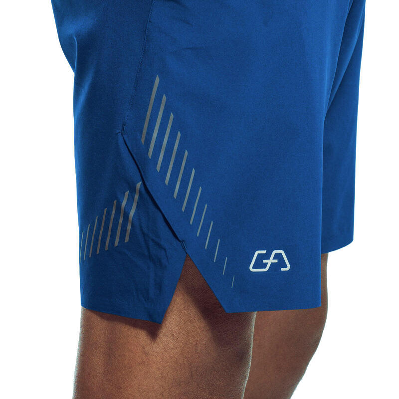 Men Waistband Breathable Dri-Fit 9" Running Sports Shorts - Navy blue