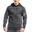 Men Print Lightweight Hooded Sweatshirts Hoodie with Back Pocket - Charcoal grey