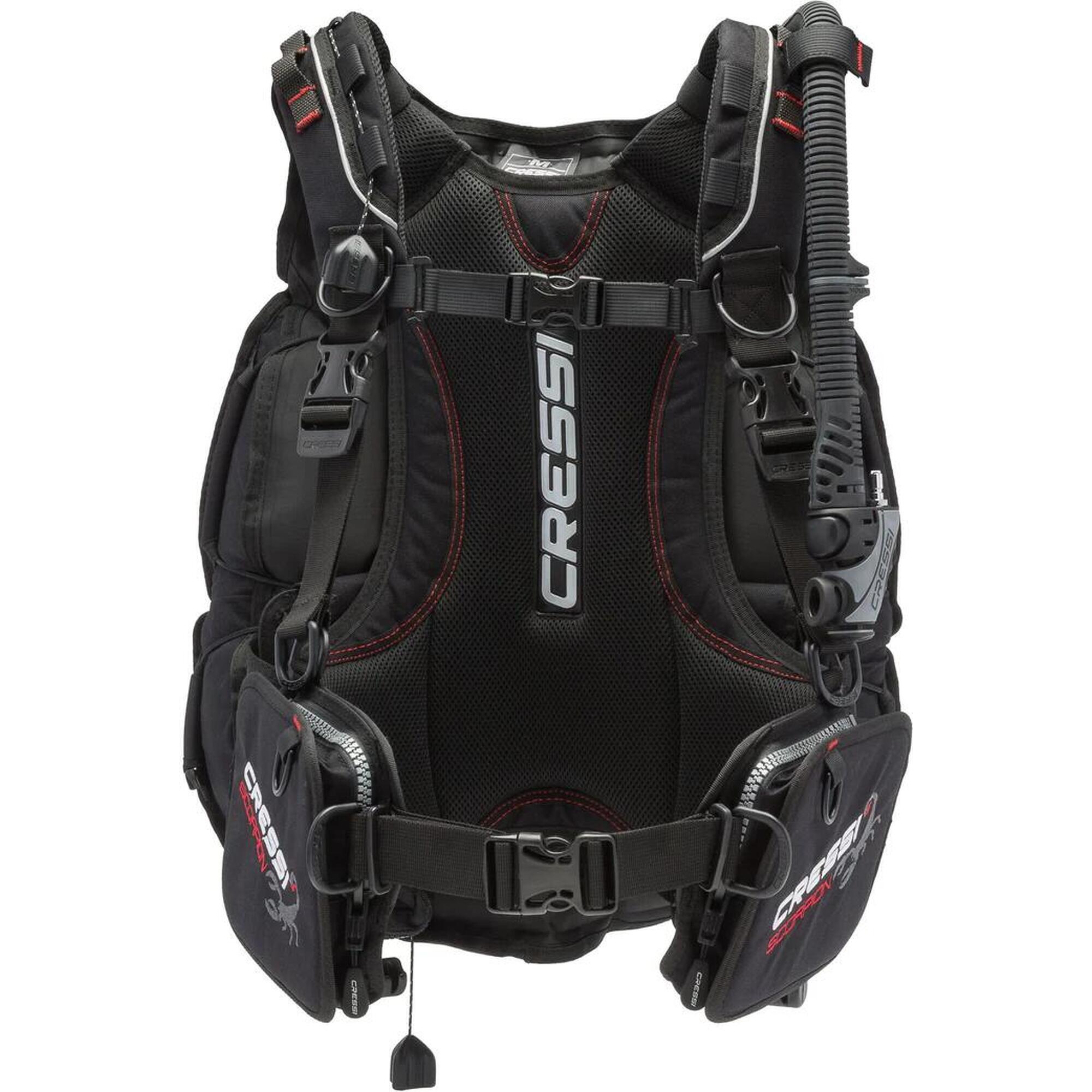 Scorpion B.C.D. Anatomical back inflation Diving BCD - Black