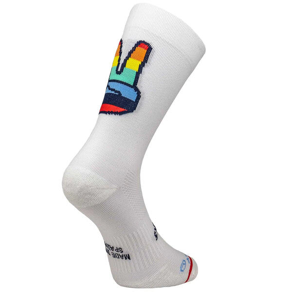 Hands Up Adult Unisex Running Socks - White/Multi