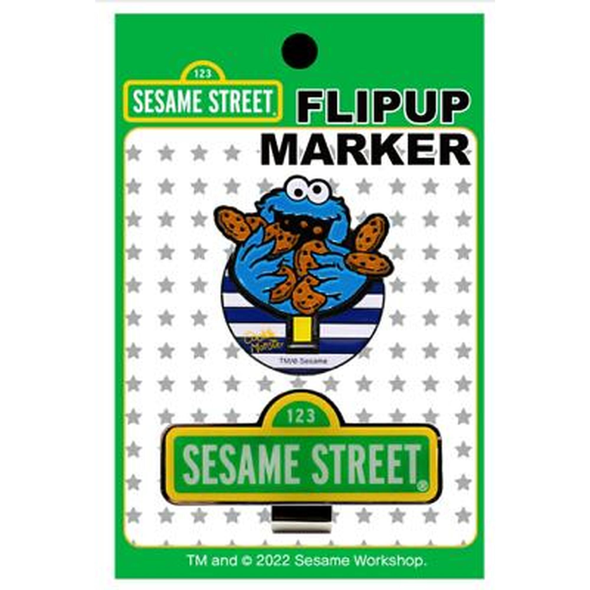 W22FUM002 SESAME STREET COOKIE MONSTER FLIP-UP GOLF BALL MARKER - BLUE