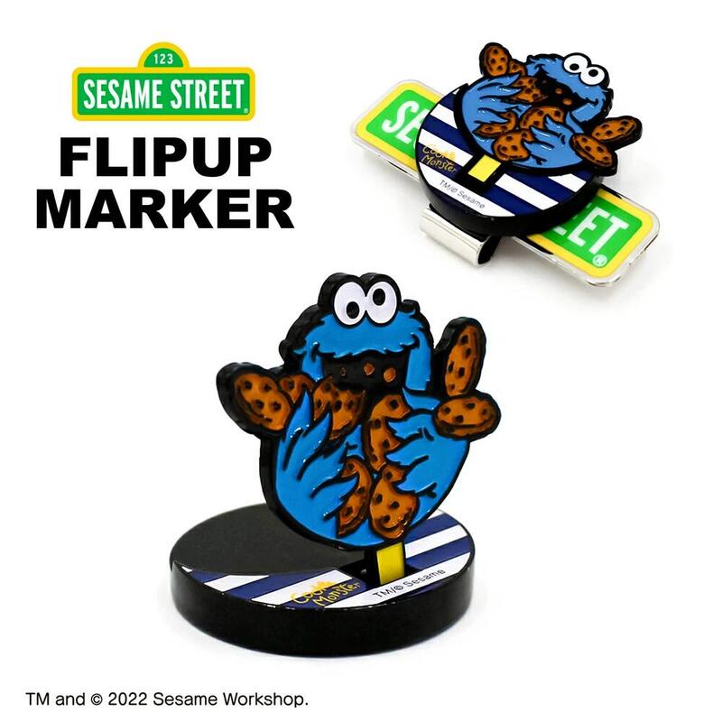 W22FUM002 SESAME STREET COOKIE MONSTER FLIP-UP GOLF BALL MARKER - BLUE