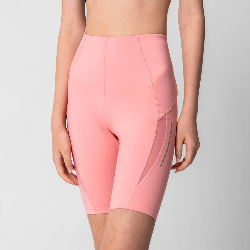 Women GA Activewear High Waist Mesh Fitness Tight shorts - PINK