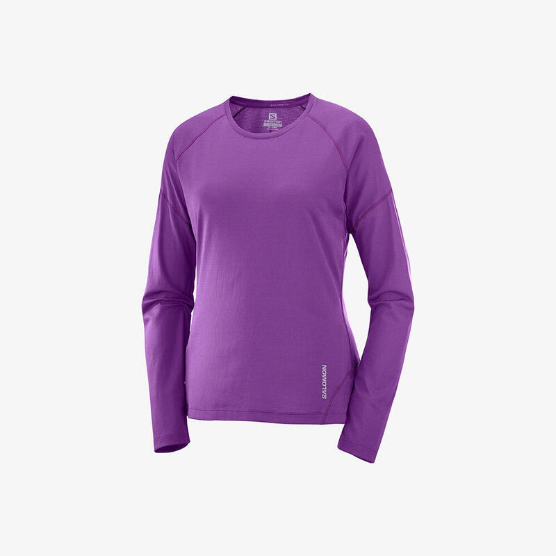 Cross Run Women Trail Running Long Sleeves Tee - Purple