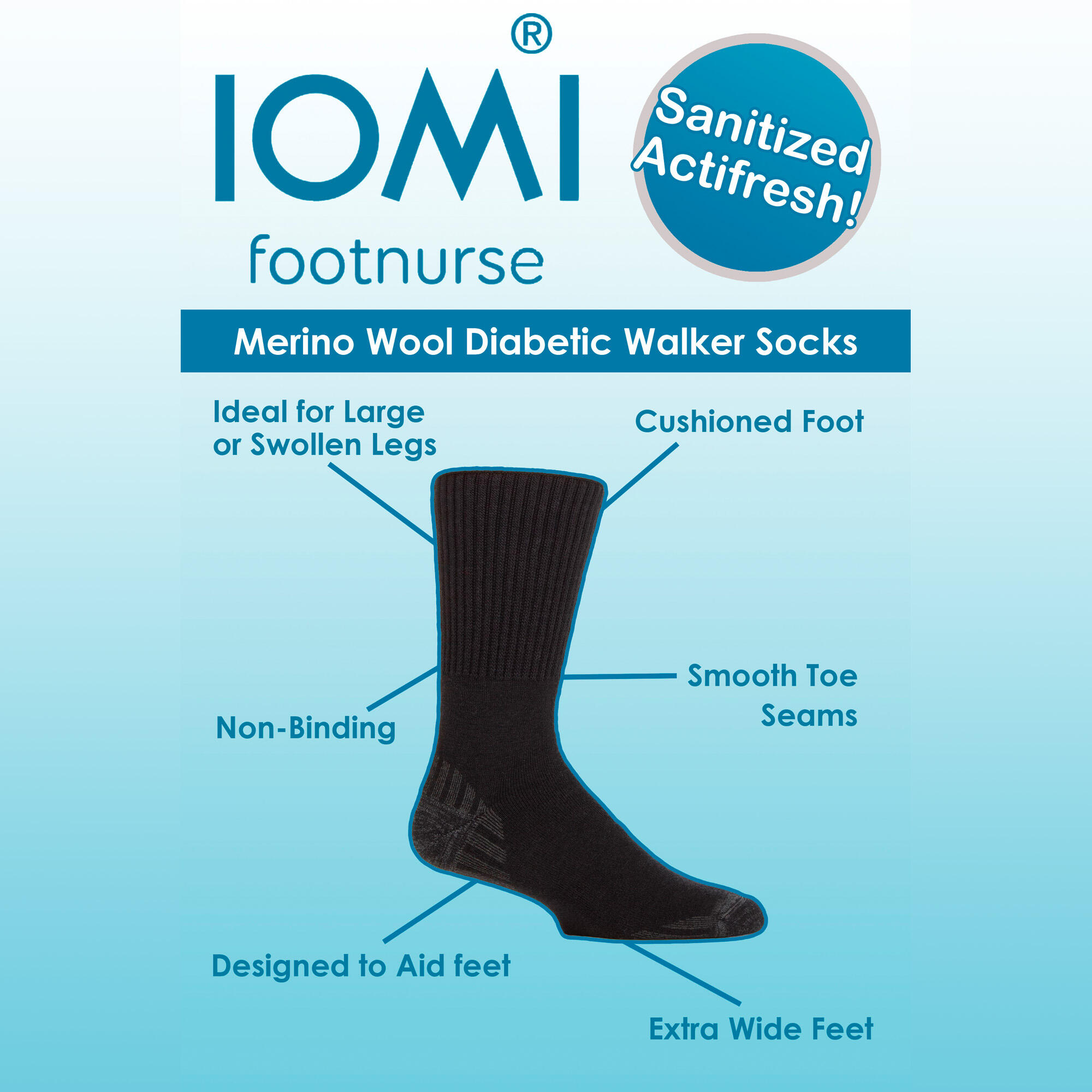 Diabetic Walking Extra Wide Seamless Hiking Socks Socks for Men SOCK ...