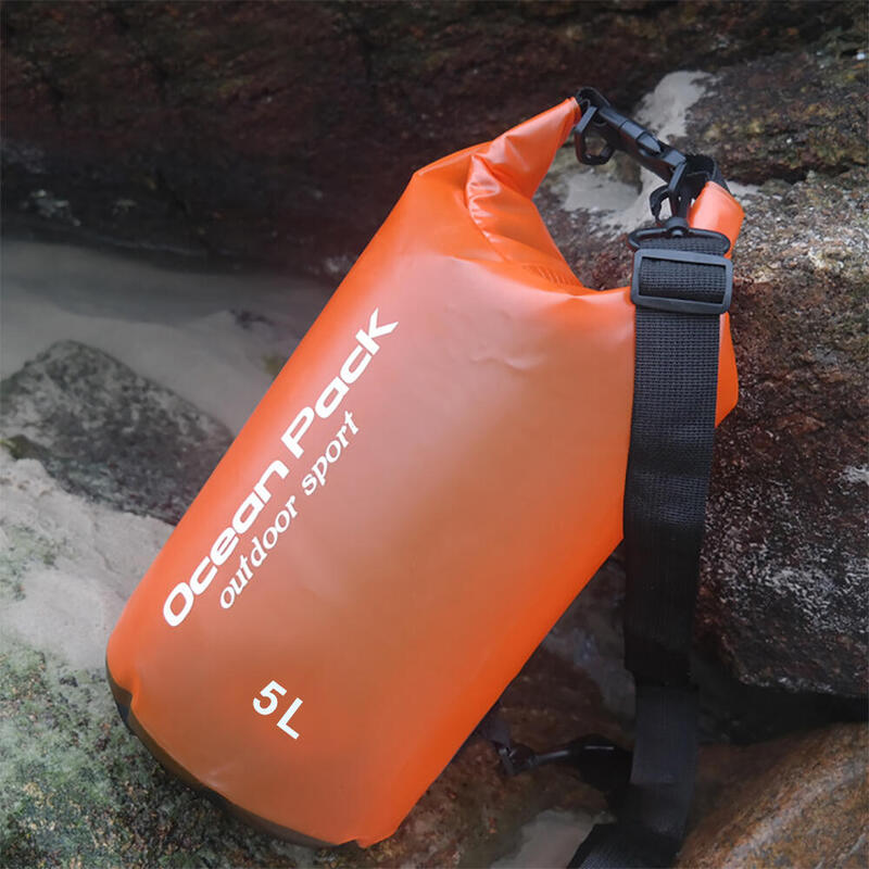 Ocean Pack PVC Waterproof Bag (With Strap) 5L - Orange