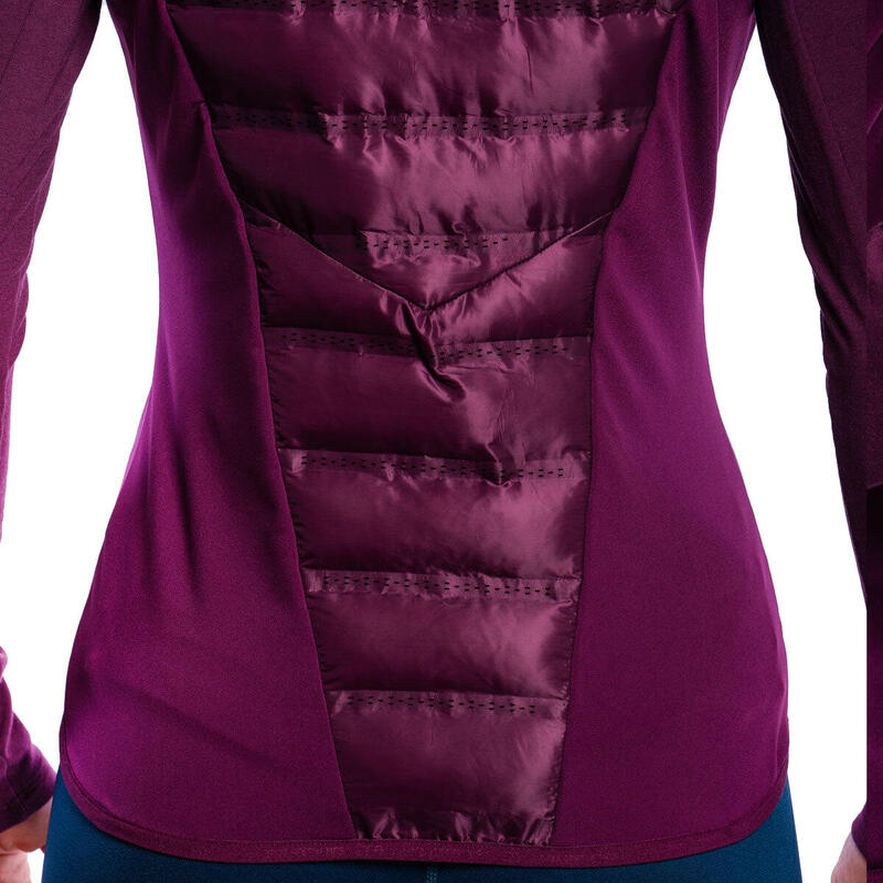 Women Lightweight Waterproof Running Sports Down Puffer Vest Jacket - Purple