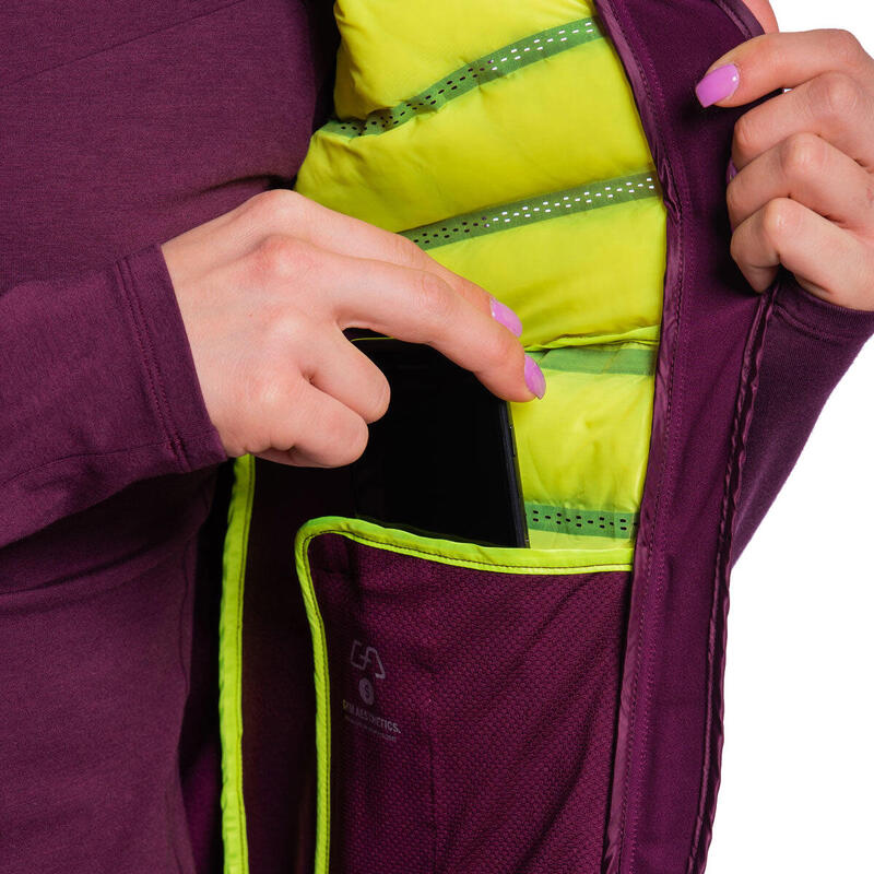 Women Lightweight Waterproof Running Sports Down Puffer Vest Jacket - Purple