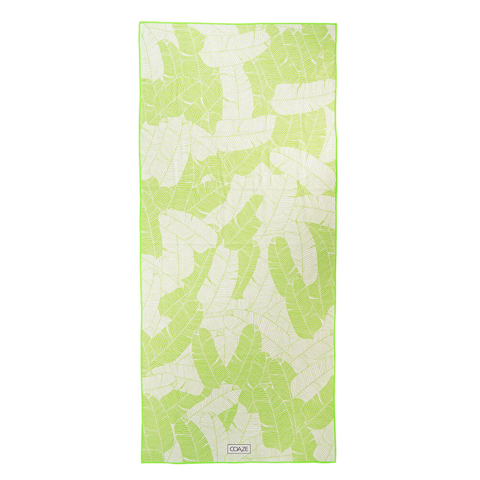 Unisex Sand Proof Sports Towel - Kiwi Leaves (Green)