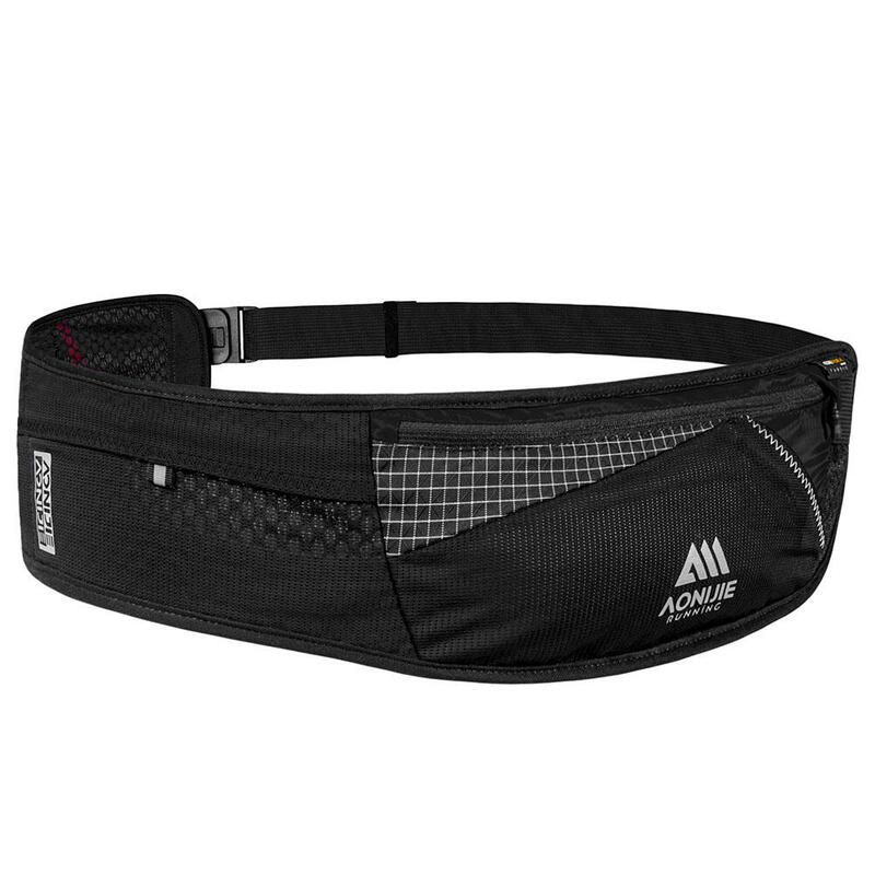 W8117 Outdoor Sports Running Waist Bag Belt - Black