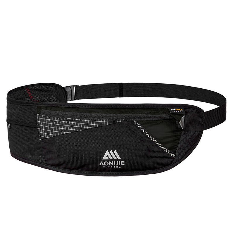 W8117 Outdoor Sports Running Waist Bag Belt - Black