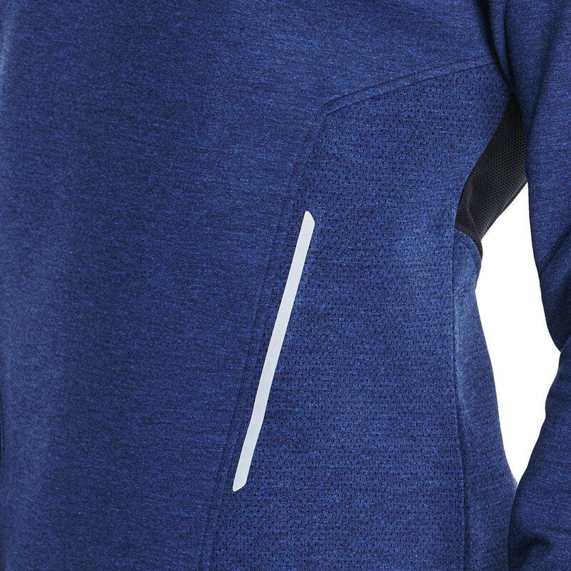 Men Plain Coldproof Lightweight Long Sweatshirts - Navy blue