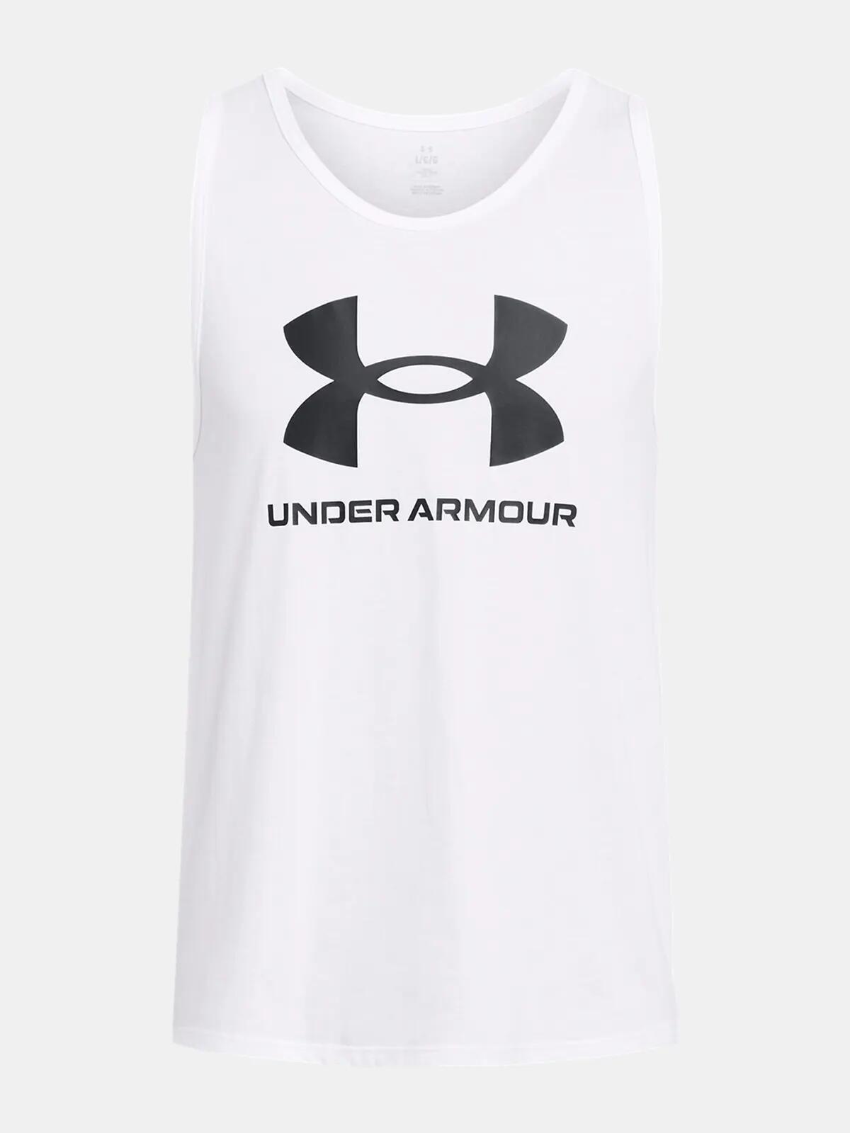 Under Armour Sportstyle Logo Tank Blanco Hombre 5/6