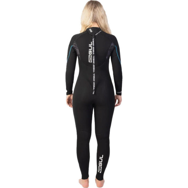 Combinaison de Surf Response 5/3mm Zip dos - Noir - - Femme