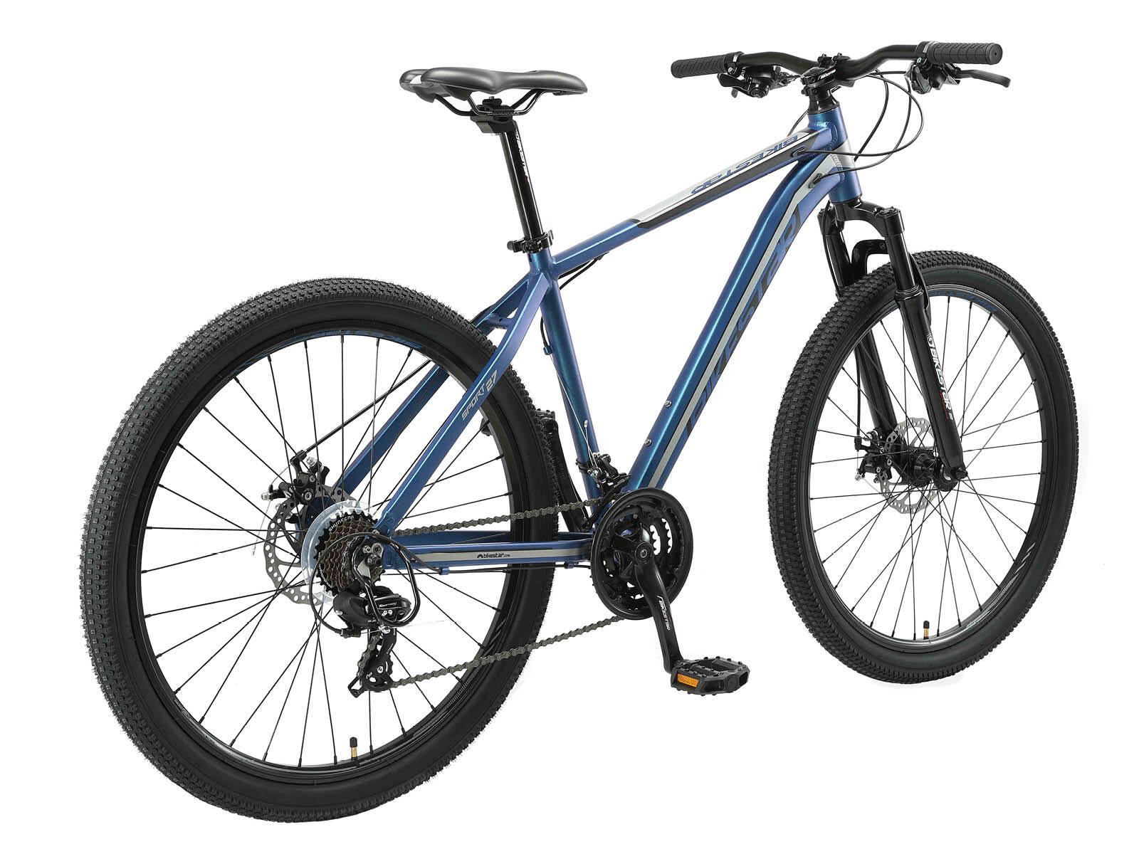 MTB fiets 27.5" aluminium, hardtail, 21 versnellingen, schijfremmen 3/6