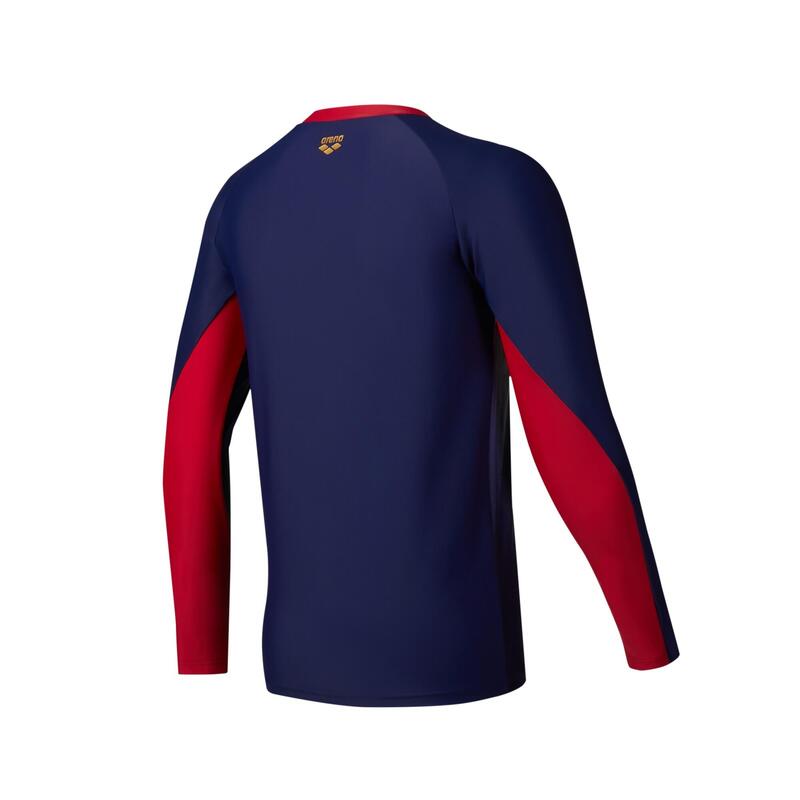 ASIAN RANGE 50TH MEN LONG SLEEVES SUN PROTECTION TOP - NAVY/RED