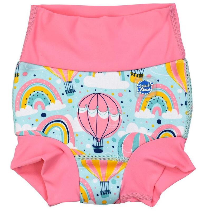 Happy Nappy DUO 嬰兒雙層游泳尿布褲 - 彩虹熱氣球