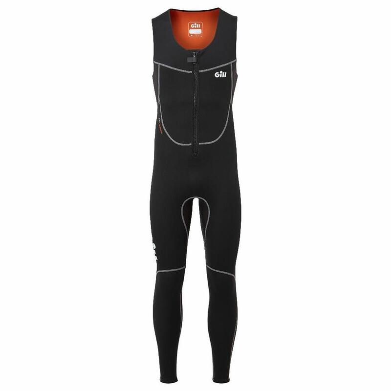 Men’s Front-zip 3mm Neoprene Sailing Dynamic Long John Wetsuit - Black