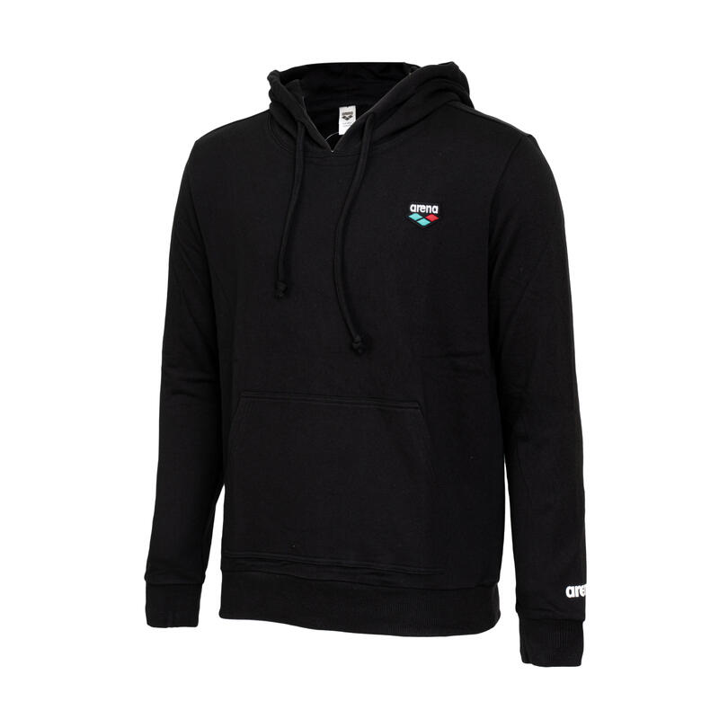 MEN BEDGE LOGO PULLOVER HOODIE - BLACK