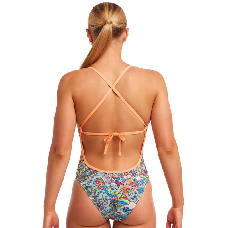 SUNNY BAY LADIES TIE ME TIGHT ONE PIECE - MULTI COLOR